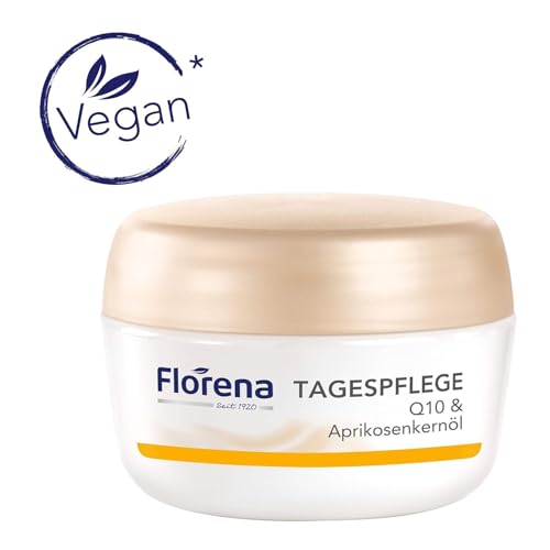 Florena Anti-Falten Tagespflege Q10 und Aprikosenkernöl, Vegan, 1er Pack (1 x 50 ml)