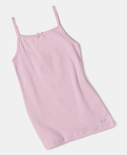 Image of Jockey SG04 Girl's Super Combed Cotton Rib Fabric Camisole with Regular Straps