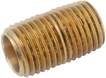 Close-up view of the brass nipple threads