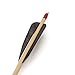 MILUWOND Arrow fletching 5 Inch Parabolic Shape Real Arrow Feather fletchings for Arrow Hunting Arrow DIY (50 Pack)