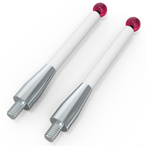 Image of CMM Touch Probe Stylus For Renishaw A-5000-3709 Test Probes Leads 50mm Ball Ceramic Stem, Thread, 6mm Ball (2Pcs)