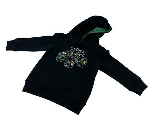 Sweat à capuche John Deere noir enfant vêtement tracteur 3D taille 2T