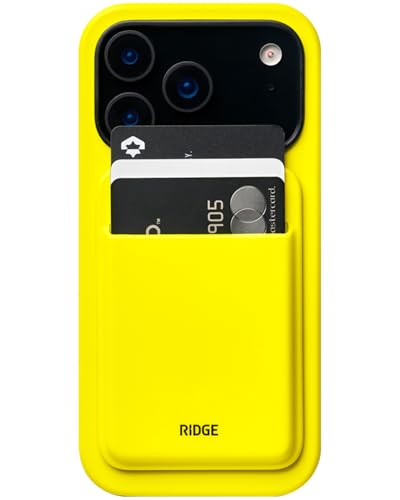 Ridge Card Holder Compatible with Magsafe - High-Strength For A Secure Hold, Keeps Up To 3 Card, Shatterproof TPU (Hyper Lime)