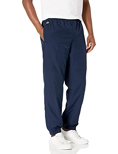 Lacoste mens Sport Taffetta With Side Zip Detail, Xh120t Track Pants, Navy Blue, X-Large US