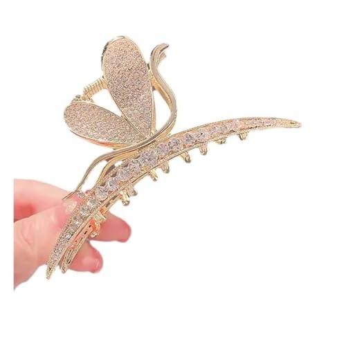 Image of hair Clutcher For Women | Stylish Hair Claws For Girls | Trendy Alloy Metal Clips | Premium & Fashionable Girls Hair Accessories | Suitable In Various Occasions | (Feather Stone) Pack Of 1.