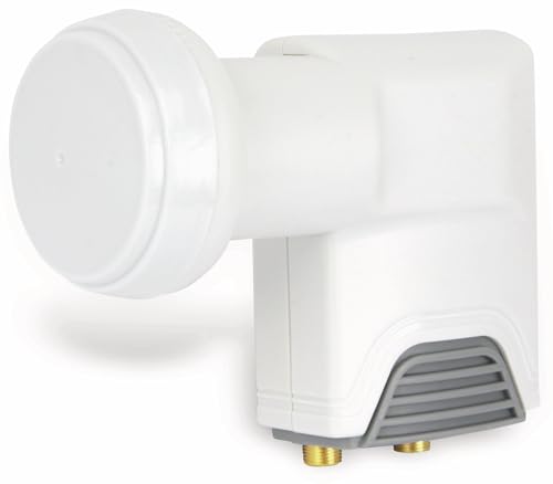 Goobay 67272 Illuminatore Quad LNB SAT, Grigio, Bianco