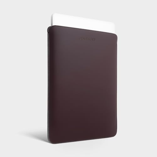 Image of CONTACTS 13-13.3 inches Laptop Sleeve Compatible for MacBook Pro /MacBook Air and All Other laptops Under 13.3 inch Pu Leather - Brown