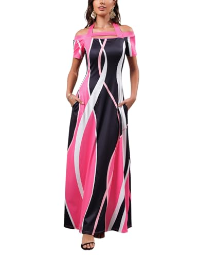 Image of SheKiss 2026 Women's Casual Summer Floral Long Maxi Dresses Floor Length Sleeveless Plus Size Sundresses