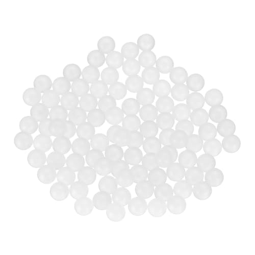 uxcell 200pcs PP Plastic Bearing Balls 5mm Solid Plastic Balls, G2 Precision Bearing Ball Frosted Surface, White