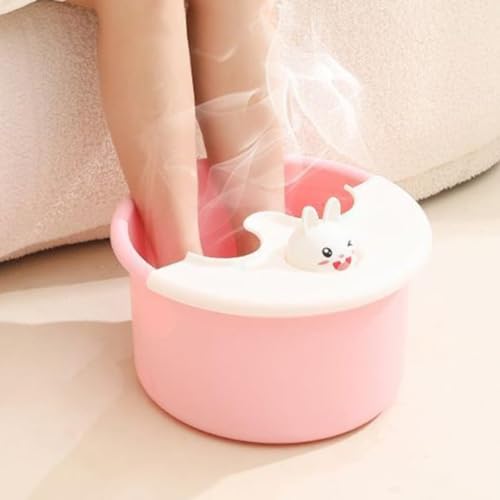 Tina para baño de pies spa plástica color rosa miniatura 5