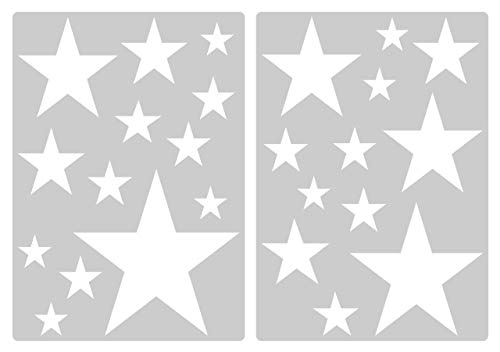 I-love-Wandtattoo Pegatina de Pared Set habitación Infantil Estrellas Blancas para Pegar Mural Pegatinas