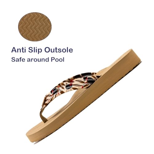Ampeo Women's Arch Support Flip Flops Comfortable Casual Summer Beach Thong Sandals