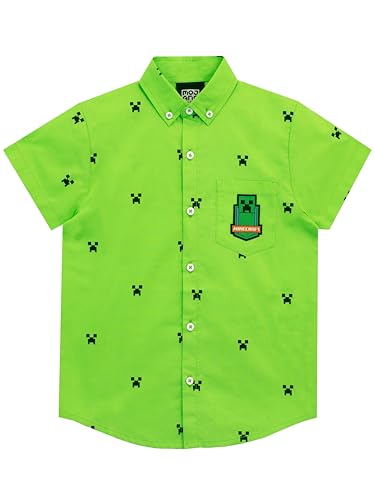 Minecraft Boys Creeper Shirt Green Age 6 to 7 Years