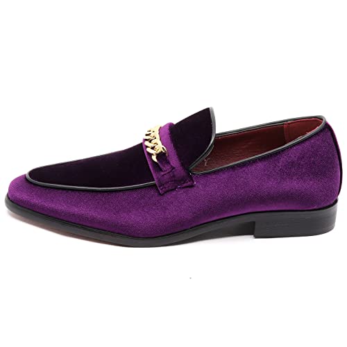Image of Men's Vintage Velvet Designer Classic Dress Tuxedo Smoking Slipper Loafer Slip On Shoes Arthur-02