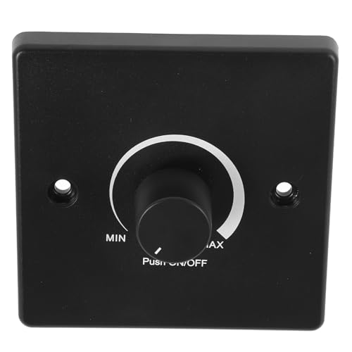 Interruptor regulador LED negro 12v-24v con panel 86 para empotrar