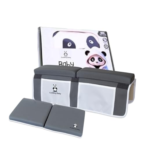 Gray Bath Kneeler & Elbow Rest Pad Set with Baby Bath Towel, Hooded, Bear image 4