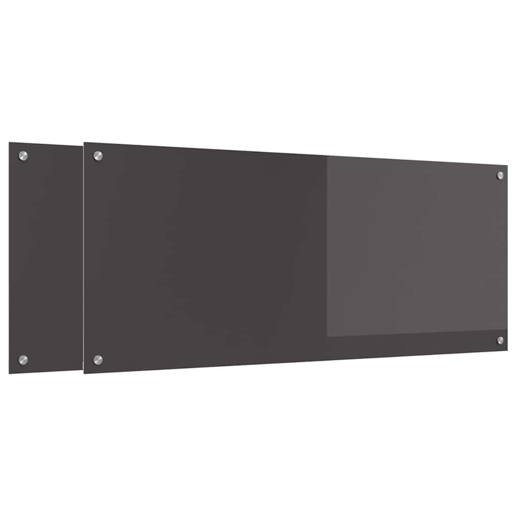 Generisch Küchenrückwand 2 pcs Dunkelgrau 120 x 50 cm Gehärtetes Glas,Heim & Garten,Küche & Esszimmer,Küchenhelfer & -utensilien-3415510