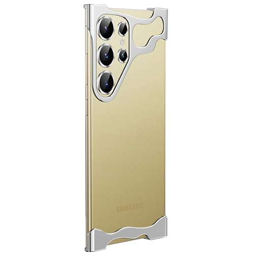Coque Samsung S24 Ultra minimaliste en métal brossé haut de gamme