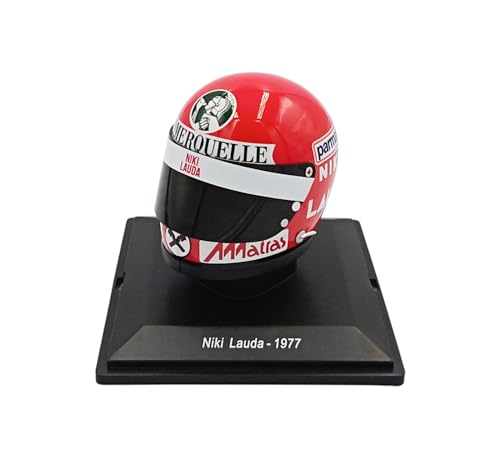 OPO 10 - Formula 1 Helmet Compatible with Ferrari F1: Niki Lauda 1977-1/5 Scale Spark - CAS95