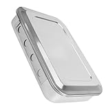 Hemobllo Edelstahl Sterilisationsbox mit Deckel und Loch Rostfreies Medizinisches Tablett Kompakte Aufbewahrungsbox für Labor und Zuhause Praktisches Einweichschale