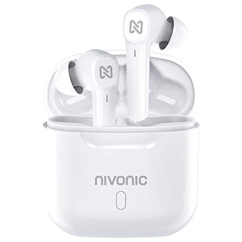 NIVONIC Wireless Earbuds Headphones with Mic â€“ Bluetooth Earphones in Ear with Charging Case for Running, Sports and Outdoors â€“ 2 Hours of Play Time and Operating Range of up to 49 Feet
