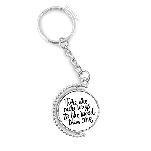 Le Bois d'une clé rotatif anneau porte-keyholder multicolore 1,2x3,5 pouces compact