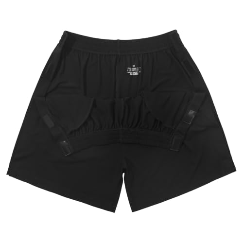 Landofgenie Shorts Unisex à Scratch – Idéales pour la récupération Post-opératoire, l'entraînement et Le Sport – Pratiques avec Poches, Noir 2XL – vue 3