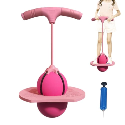Balle sautante d'équilibre avec poignée et pompe à ballon, Pogoball d'équilibre, balles rebondissantes Pogos pour enfant et adultes, pour s'amuser en intérieur et en extérieur