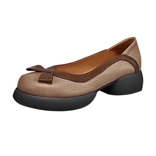 Zapatillas mujer running confortables con tacón grueso y punta blanda