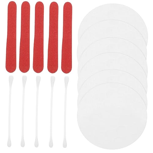 SHERCHPRY Hotel Beauty Kit 20 Disposable Face Cleaning Swabs Makeup Used Cotton Pads Soft Face Pads Nail File Set for Travel Home Use