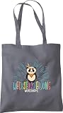 Kleckerliese Schule Kindergarten Tasche Beutel Wechselkleidung Tiere Panda Bär Personalisiert Wunschname, GraphiteGrey – Baumwolle, DTF-Druck