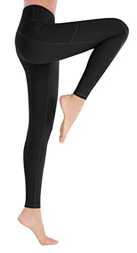 Calça de ioga feminina LifeSky com bolsos para mulheres, leggings de cintura alta com controle de ba