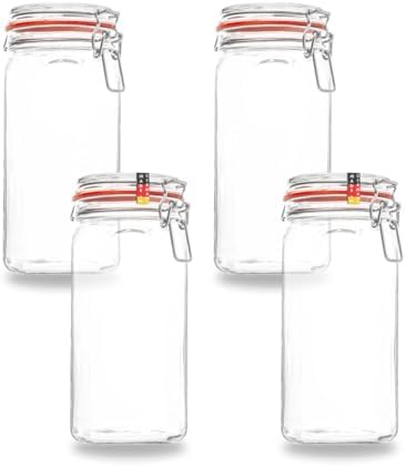 BAUER Flaschenbauer- 10 Drahtbügelgläser 255ml verwendbar als Einmachglas und Fermentierglas, zu Aufbewahrung, kleine Gläser zum Befüllen, Leere Gläser mit Drahtbügel - Made in Germany