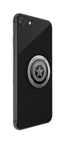 PopSockets PopGrip - [Nicht Austauschbarer] Ausziehbarer Sockel und Griff für Smartphones and Tablets - Captain America Monochrome - 3