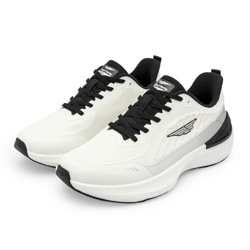 Red Tape Men's Road Running Shoes, Lightweight Breathable Upper Mesh Sneakers with Cushioned Insole, Slip-On Comfort, Ideal for Walking, Gym, Tennis, Outdoor Sports & Daily Casual Wear, White/Black — view 5