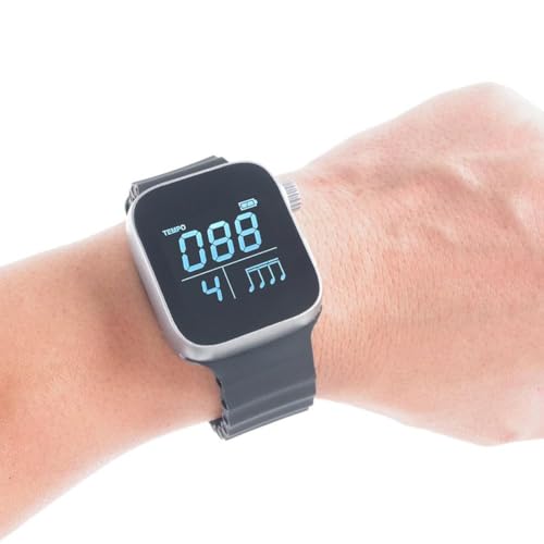 Metrónomo vibratorio portátil, 2024 40 240 BPM, reloj inteligente de conteo de pulsos para todos los tambores de piano de guitarra, metrónomo de ejercicio para correr, metrónomo de piano, instrumental