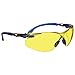 3M Solus 1000 Series Protective Eyewear with Amber Scotchgard Anti-fog Coating, One Size Fits Most, Black/Blue