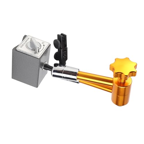 Dial Indicator Magnetic Base, Universal Rotating Fixture 100KG Suction Force Magnetic Base Dial Indicator Holder Secure Fixation for Mechanical Processing