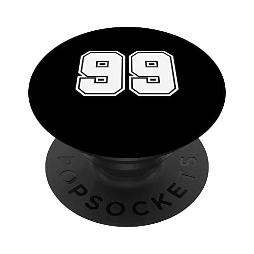 Número 99 Cumpleaños Equipo Deportivo Jersey Número 99 PopSockets PopGrip Intercambiable