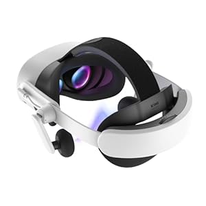 KIWI design Audio Sangle de Tête avec Batterie pour Meta Quest 3/3S, K4 Duo Casque DualFast à Chargement Rapide Accessoires VR au Design Équilibré pour Un Son Amélioré et Un Temps de Jeu Prolongé