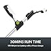 Gtech GT50 Grass Trimmer | Lightweight Cordless Strimmer | Powerful 9000 RPM | 120cm Reach | 18V Lithium Battery 30 Mins Runtime | 20 Blades