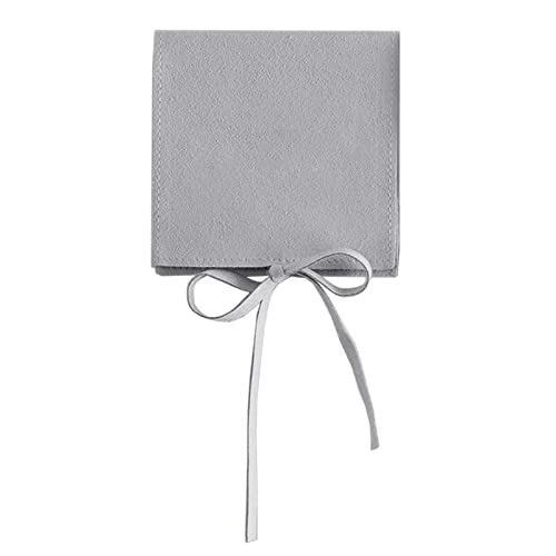 ohodhmnu Bolsa de embalaje de joyería de microfibra suave para collares, aretes, anillos, cinta de almacenamiento