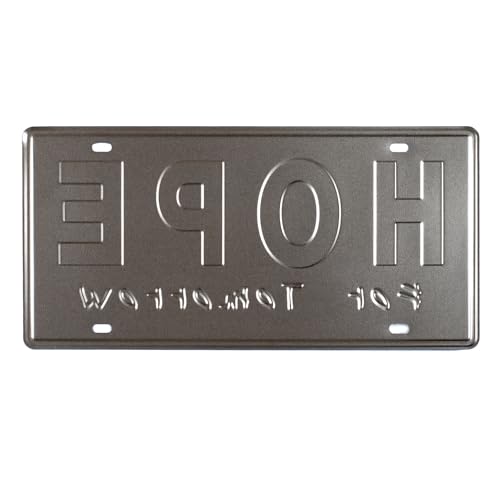 Image of inchHope for tomorrow inch Vintage Retro Metal Signs - License Wall Plate, Car Tag - Ideal for Cafe, Restaurant, Shop, Home, Hotel, Club, Office, Living Area - Design Plaque