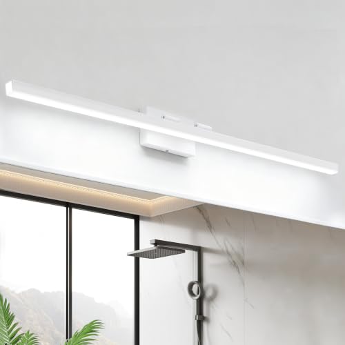 Image of IZORRO Modern Bathroom Vanity Light 48 inch, Rotatable, 36W Dimmable Led Bathroom Light Fixture Over Mirror, White Vanity Light Bar (Cool White 6000K)