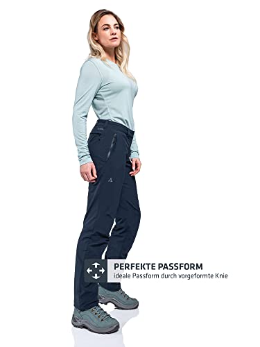 Schöffel Damen Pants Engadin1 Warm L, warme Wanderhose mit 4 Wege-Stretch, robuste Thermohose mit vorgeformtem Knie und verstellbarem Bund, Navy Blazer, 42