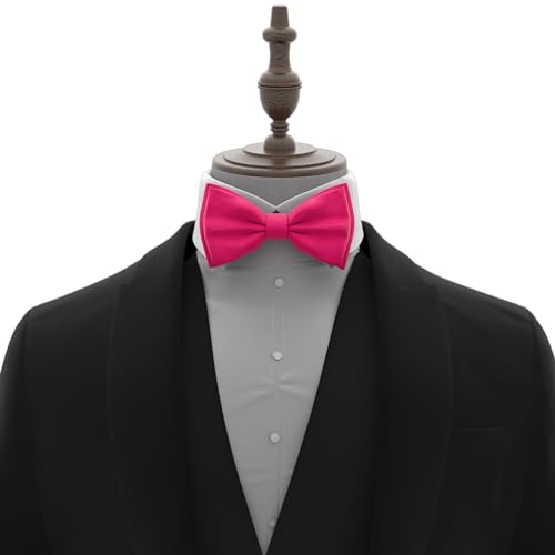 Image of Adam Young Men's Bow Ties Pre-Tied Style Formal Satin Classic Bowtie for Tuxedo Faux Silk