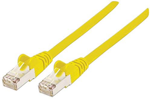 intellinet 741125 Câble Réseau, RJ45 Connecteur Mâle, Cat7 S/FTP, Jaune, 15 m