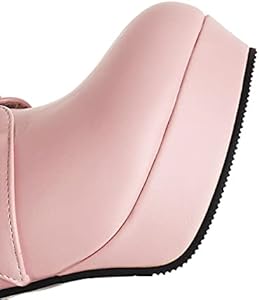 Synthetische elegante ronde teen blok hak rits vetersluiting hoge hak met 9,5 cm Easy walikng knie hoge laarzen voor vrouwen grote maat 35-46 t76-52