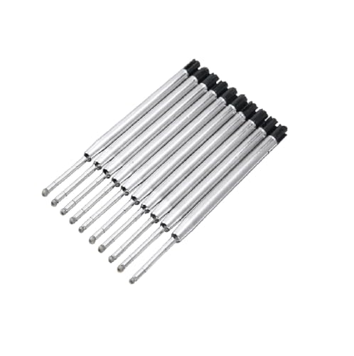 10 Cargas Refil Preta de Reposição de Tinta Compatíveis com Caneta Parker Crown Ca14007a Quink Flow