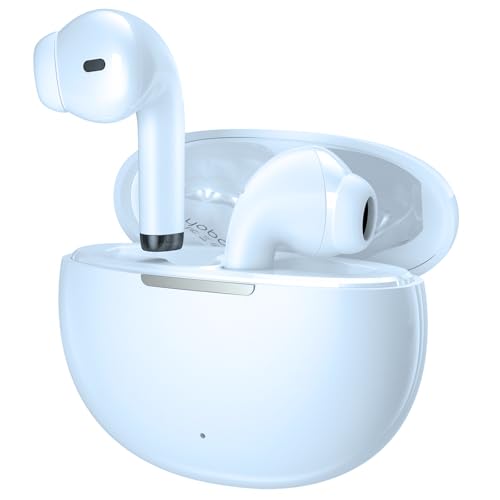 yobola Auriculares Inalámbricos, Auriculares Bluetooth 5.1 HiFi Estéreo, Cascos Inalambricos Bluetooth con Control Táctil, Micrófono Incorporado, IPX5 Deportivos